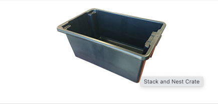 50L Black Stack & Nest Crate | Reservoir