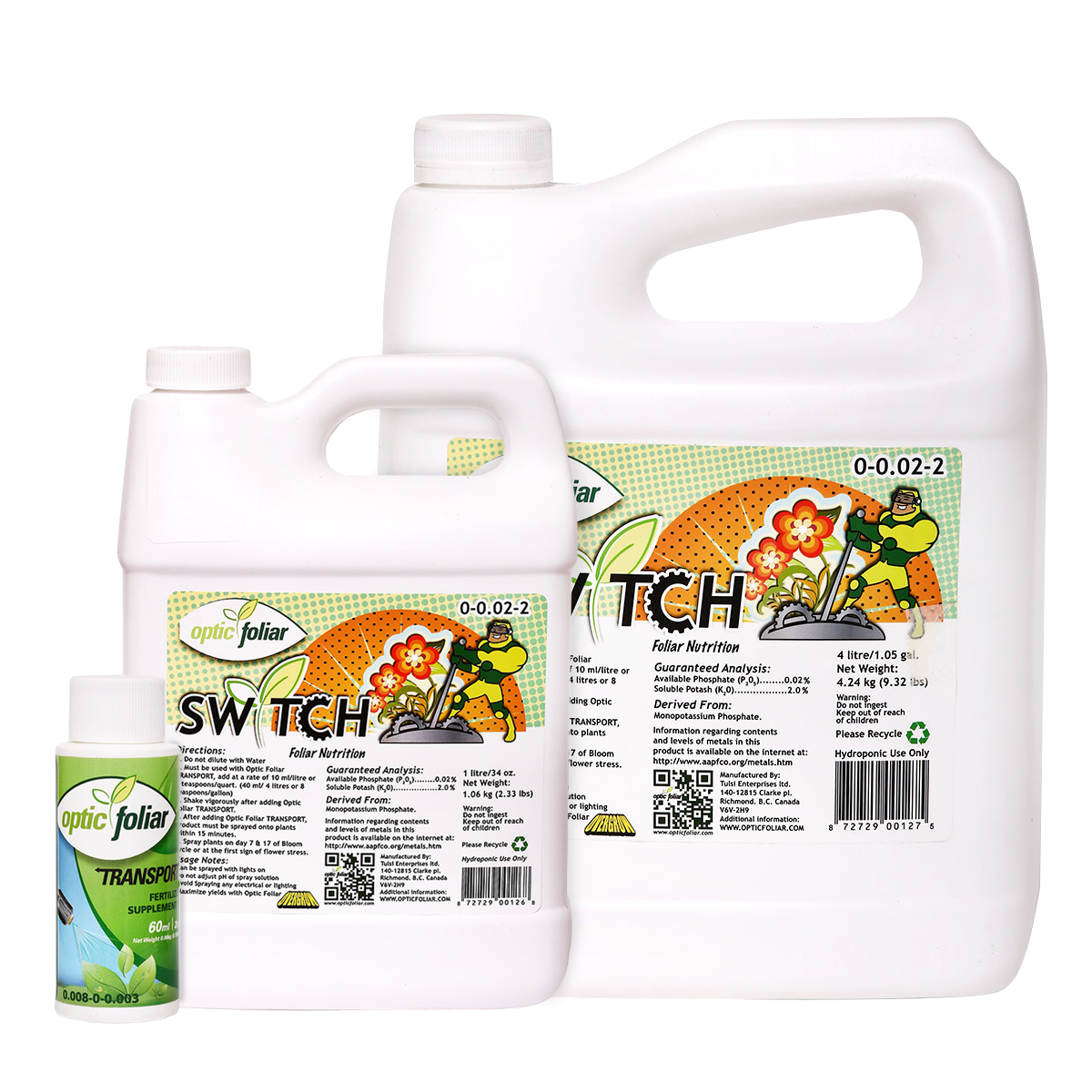 Optic Foliar SWITCH with Optic Foliar Transport - FEMINISER FOLIAR SPRAY
