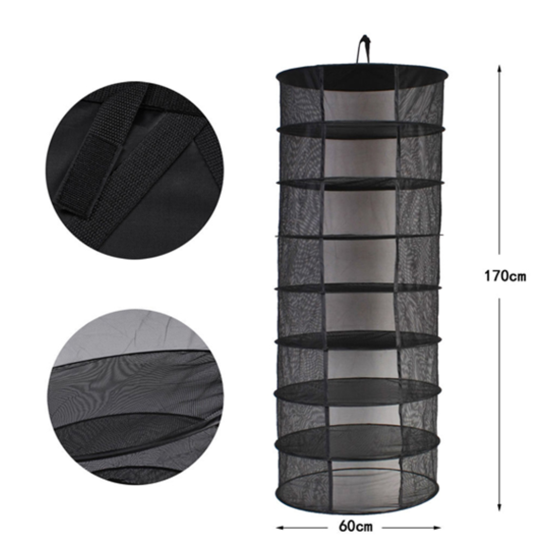 Smart Garden Drying Rack 60CM 8 Tier (Black)