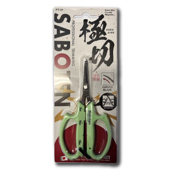 Saboten PT-21 Magnetic Trimming Scissors Curved Blade | Made in Japan