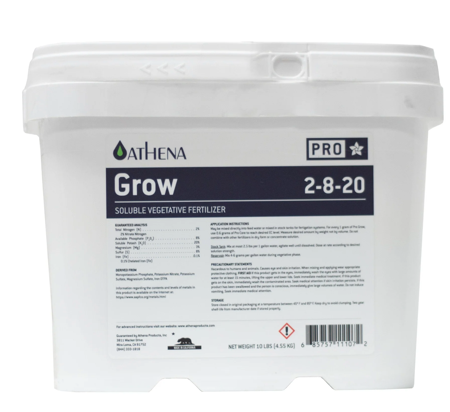 Athenio Pro Athena PRO Line Grow | Fully Soluble Dry Fertiliser – Pakenham Hydroponics
