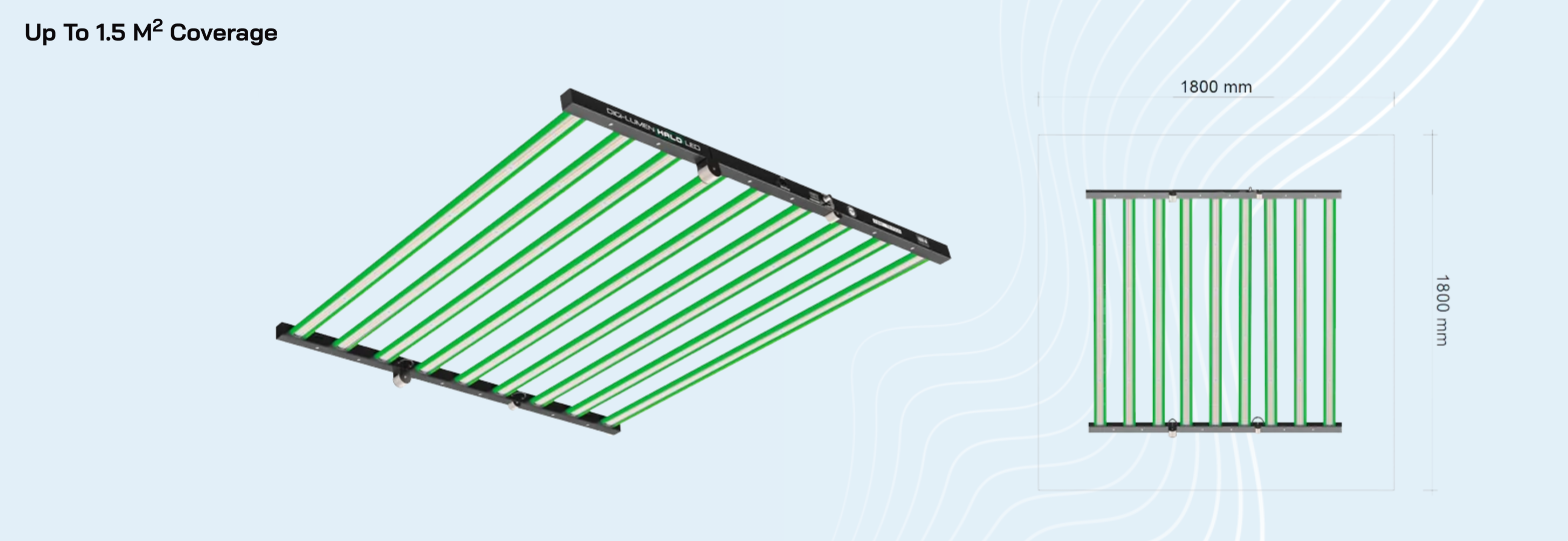 Digi-Lumen Halo 1000W 9 Bar LED Light with Built in Driver | Tri Fold ...