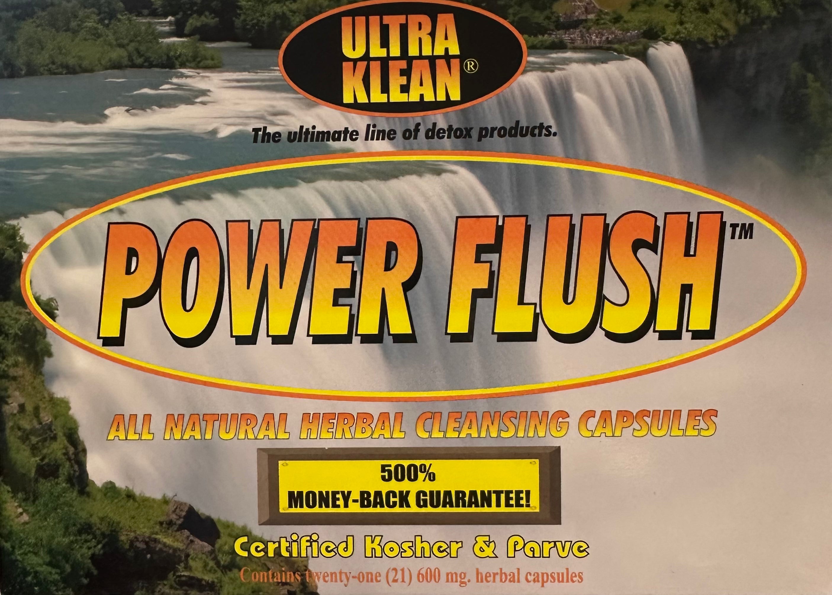 Ultra Klean Power Flush 21 x 600mg All Natural Herbal Detox Cleansing Capsules