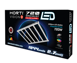 Hortivision 720W SPECIALIST SLIM Line LED Light |  1944 umol/s 2.7 umol/j with integrated driver