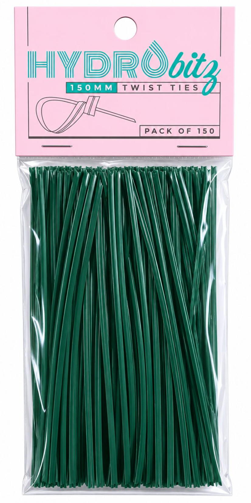 (Pack of 100) 150mm Green Twist Ties