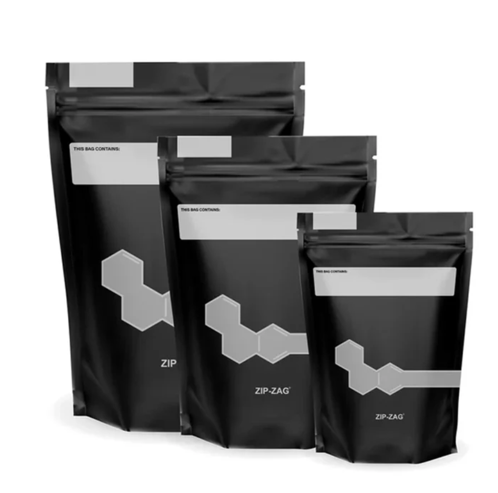 Zip-Zag Black Pouch with Viewing Window