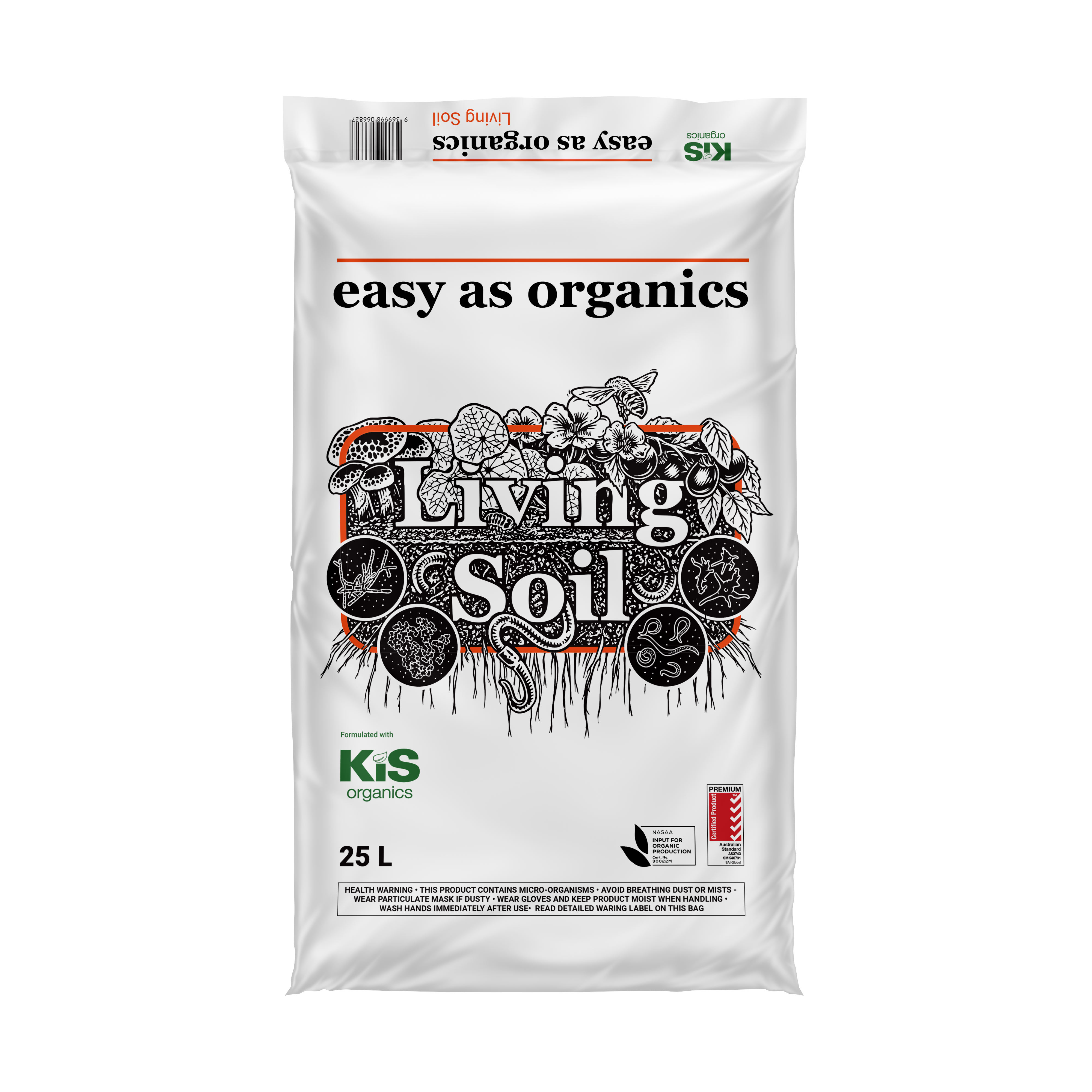 Easy As Organics Living Soil 25L