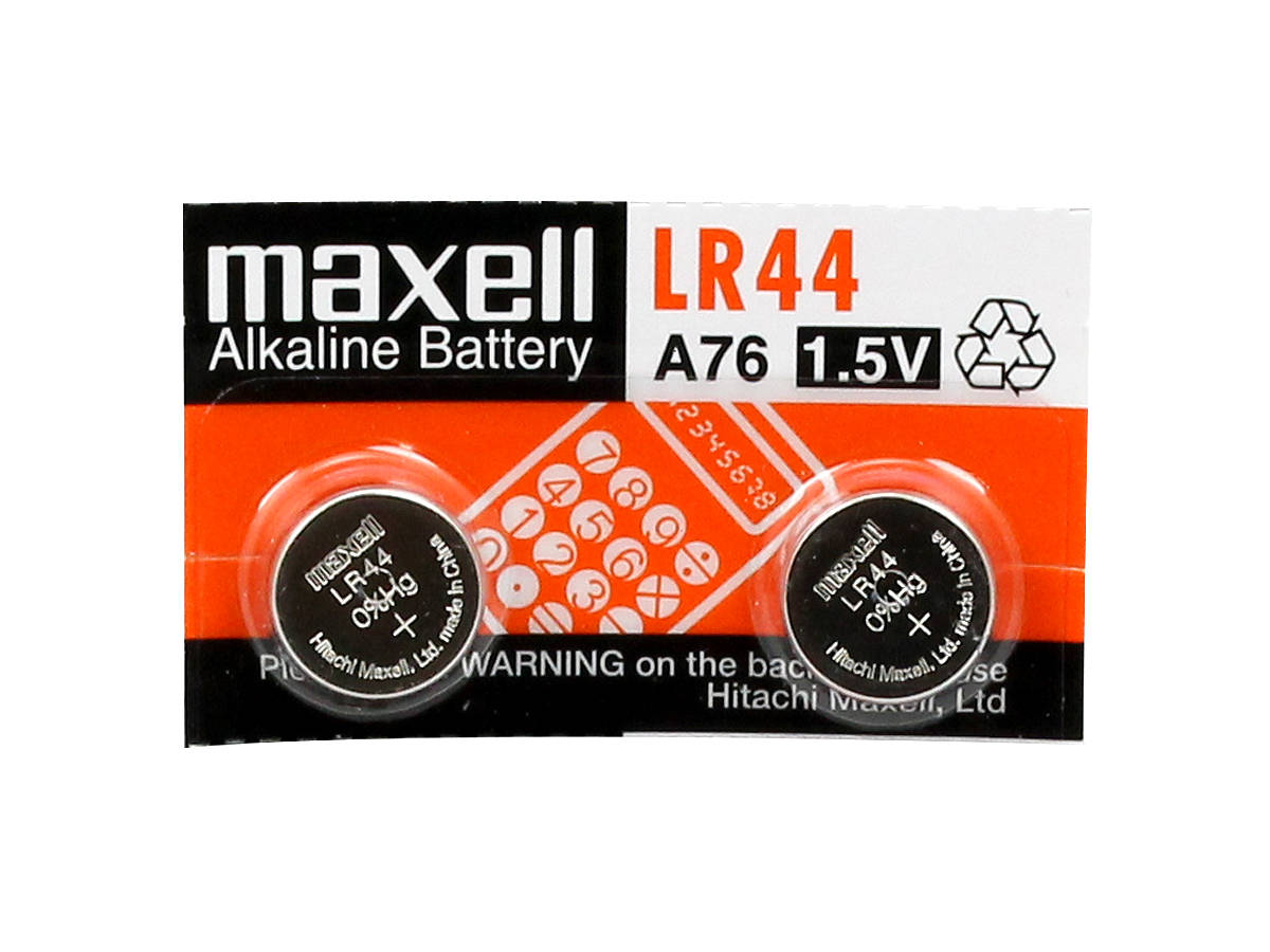 2 Pack Battery for EC / PH Meters | MAWELL LR44 A76 1.5V Alkaline Battery