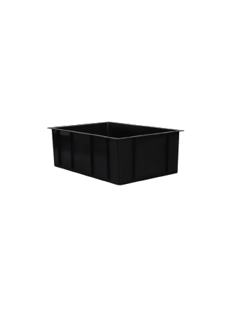65L Plastic Tub Solid Black 40(W)x60(L)x30(D)cm (Reservoir) | Nefarious