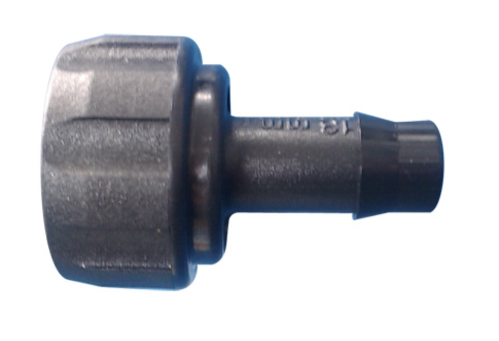 19mm Female BSP Nut to 19mm barbed tail