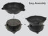 Black G-Pot 480mm Kit Set | Base, Top, Grid Insert