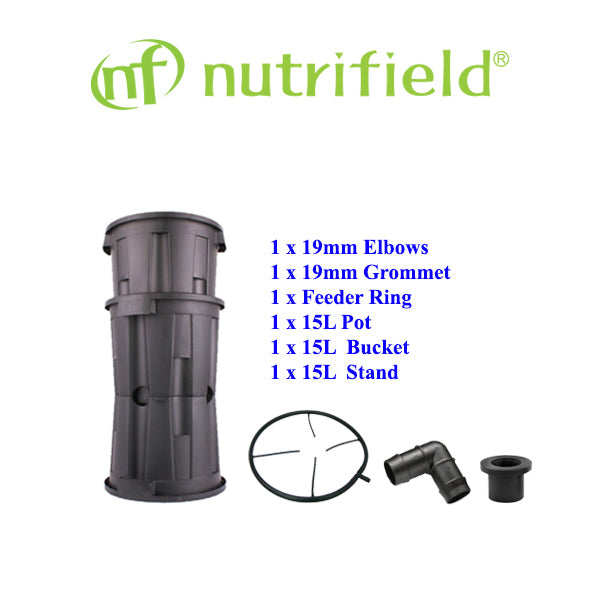 Nutrifield Pro Pot 15L Set | [Bucket, Mesh Pot, Stand]