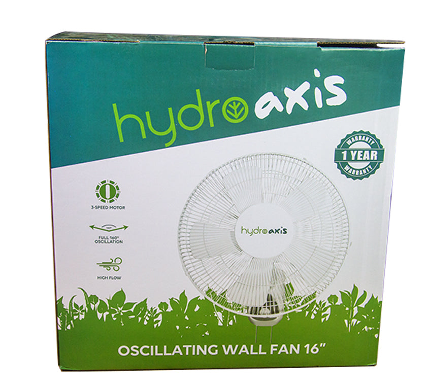 Hydro Axis Oscillating Wall Fan 40cm 5 blade 60w