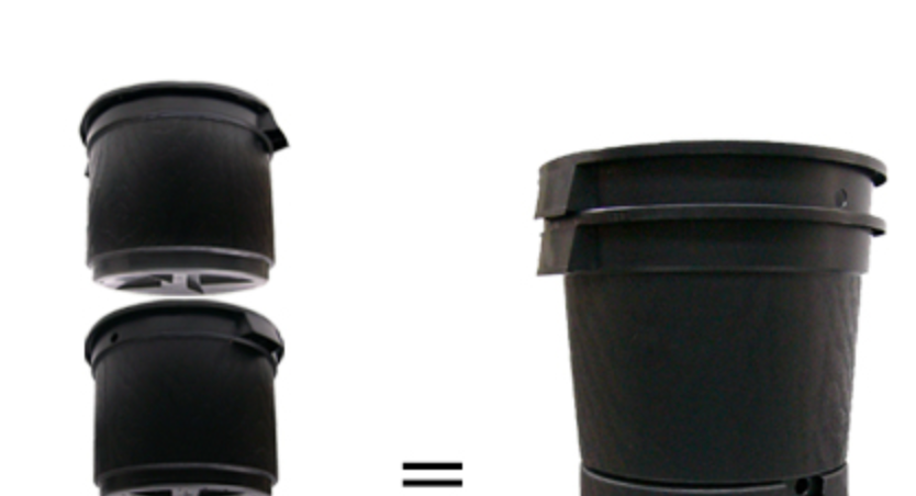30L Pot Set (No Stand) - includes 1x top pot | 1x bottom pot| 1x water ring | 1x 19mm grommet