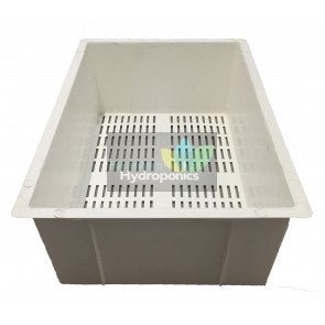 45L Plastic Tub Gridded White 40(W)x60(L)x20(D)cm | Nefarious
