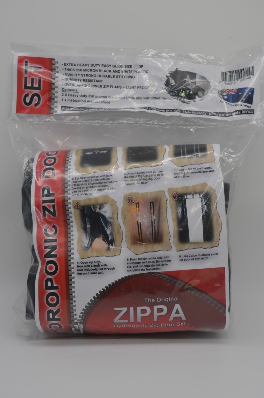 The Original Zippa | Hydroponic Zip Door Set (2Pack) | Heavy Duty Door Zipper