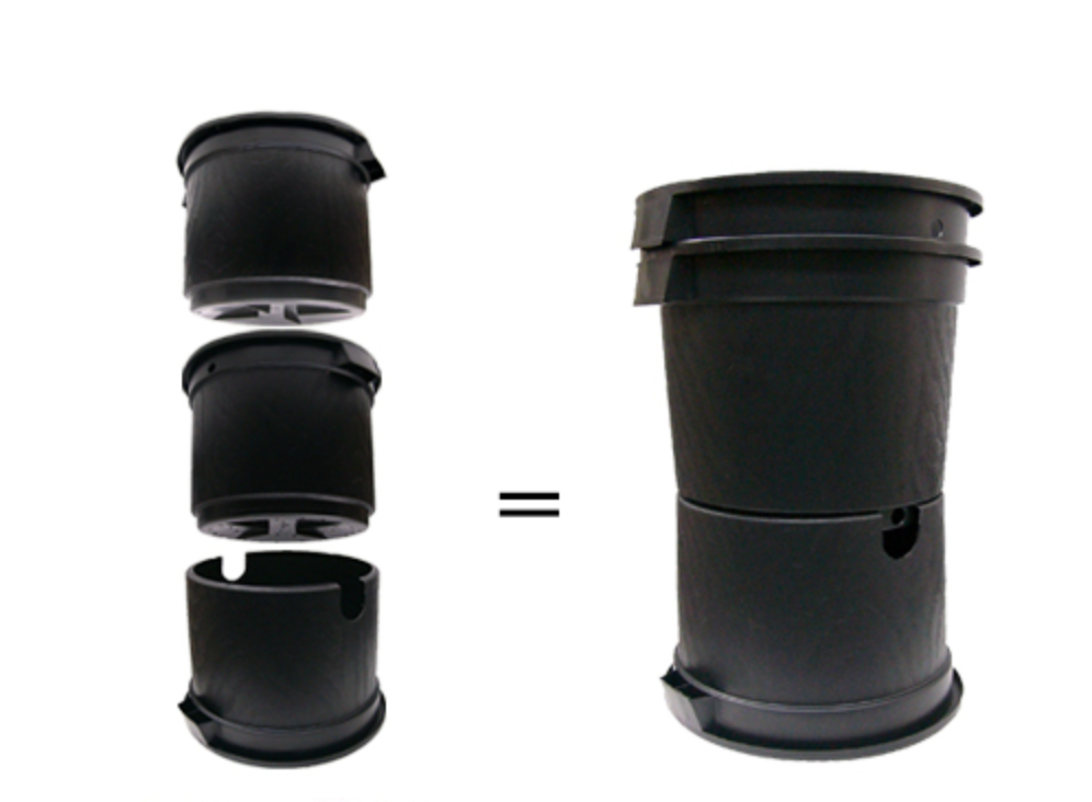 30L Pot Set (With Stand) - includes 1x top pot | 1x bottom pot| 1x stand | 1x water ring | 1x 19mm grommet