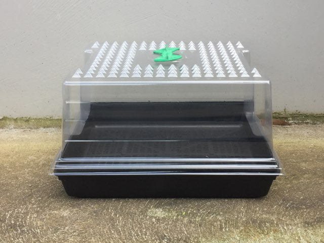 Small Propagation Kit 35(L)x30(W)x20(H)cm |Solid Tray | Drain Tray (Holes) | Clear Plastic Top (3 Vents)